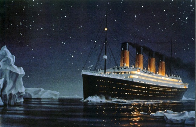 Titanic in the sea